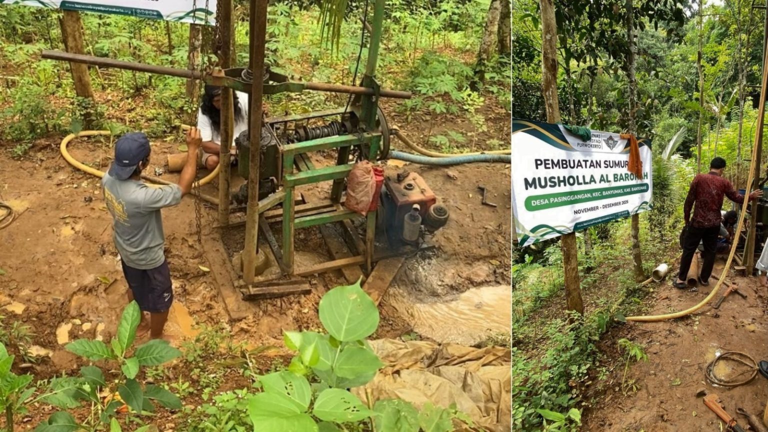 Jaga Ketersediaan Air di Desa Pasinggangan, LAZNAS Al-Irsyad Purwokerto Siapkan Sumur Bor