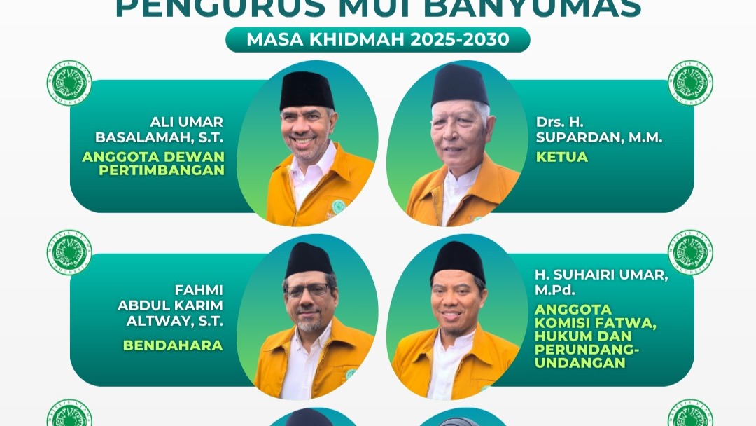 Selamat untuk para pengurus baru MUI Banyumas