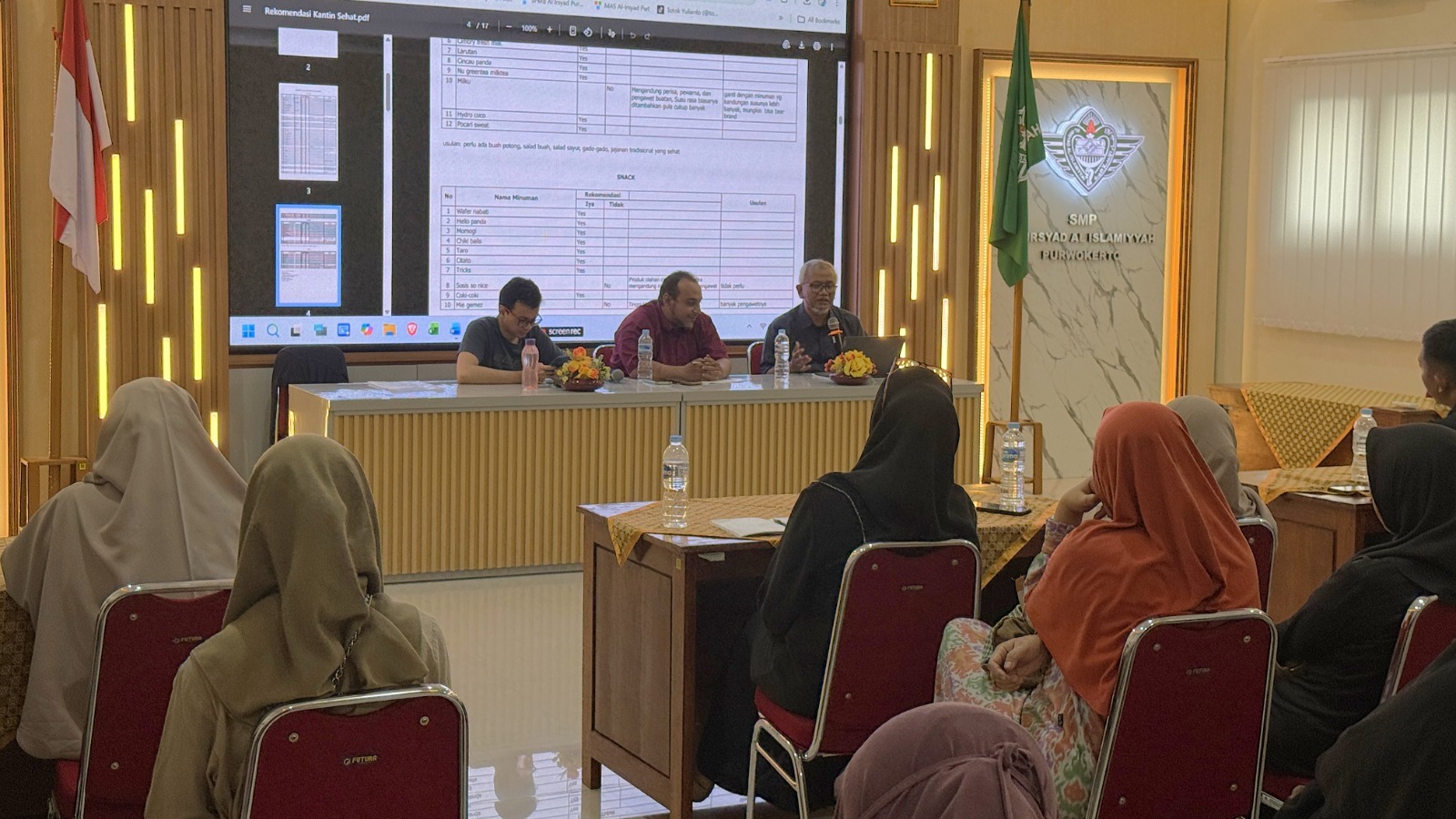 Lajnah Ekonomi Al Irsyad Al Islamiyyah Purwokerto Gelar Sharing dan Diskusi Bersama Mitra Kantin Sekolah