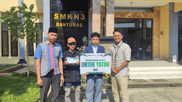 Beasiswa Yatim, LAZNAS Al Irsyad Purwokerto Salurkan Santunan ke Siswa SMK 3 Banyumas