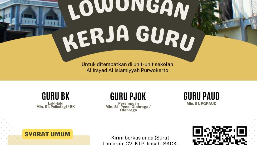 Lowongan Guru BK, PJOK, dan PAUD