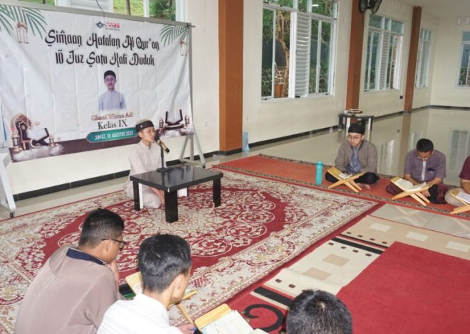 Ananda Ghani Wisma Adi Menyelesaikan Sima’an Al-Quran 10 Juz Secara Luar Biasa di AABS Purwokerto