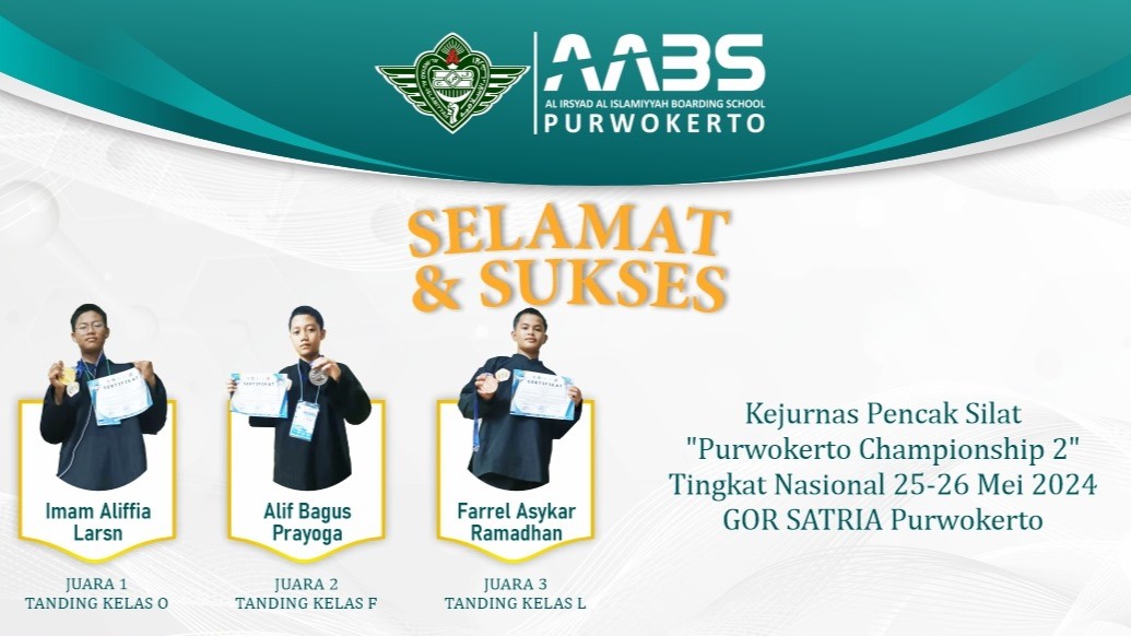 SMP AABS Purwokerto Borong Tiga Medali Kejurnas Pencak Silat Purwokerto Championship